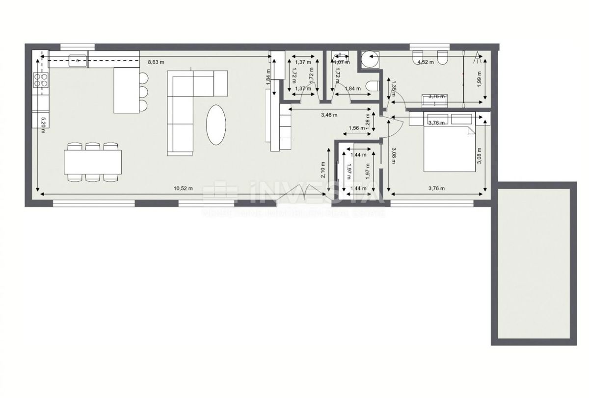 Premantura, penthouse z razgledom na morje, blizu morja in centra