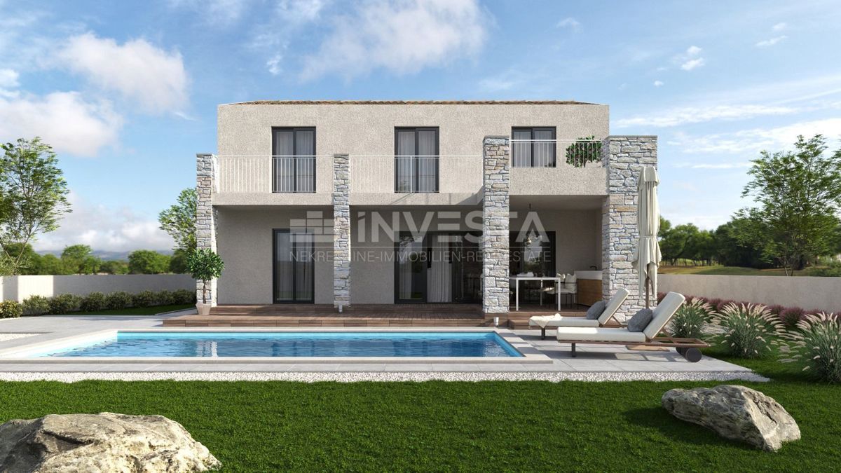 Okolica Vrsarja, vila v gradnji z bazenom, 144 m2, 3 ss