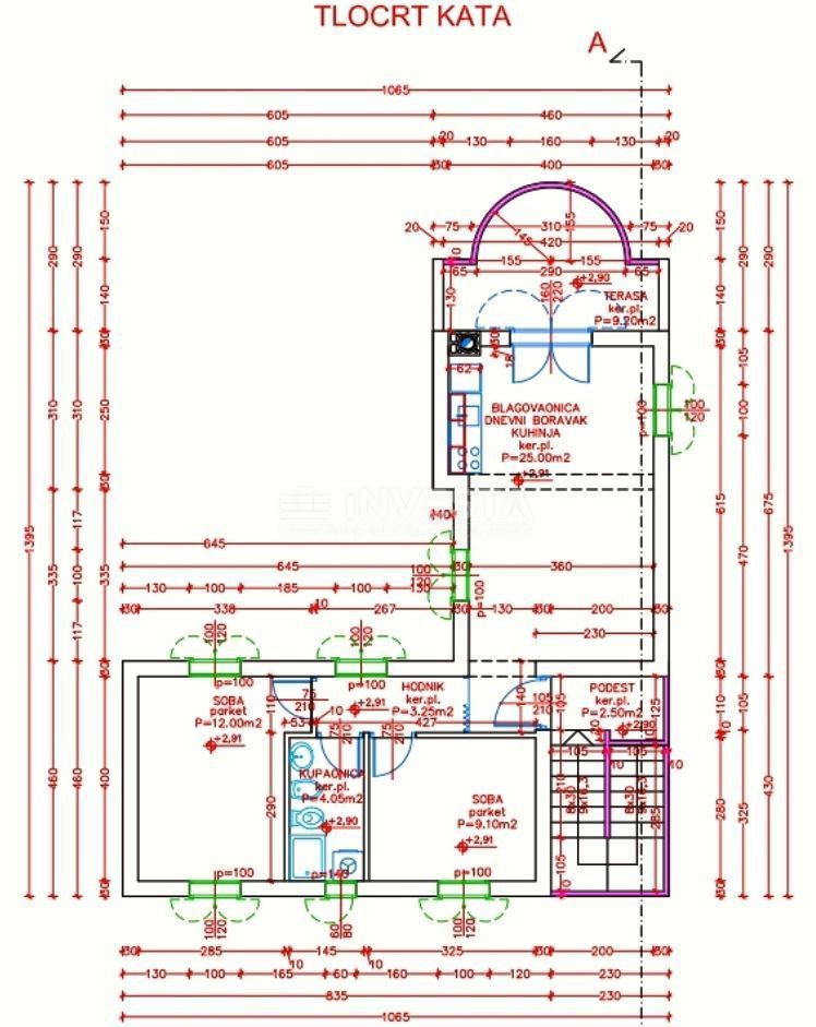 Medulin, samostojna hiša z 2 apartmajema, 200 m od morja