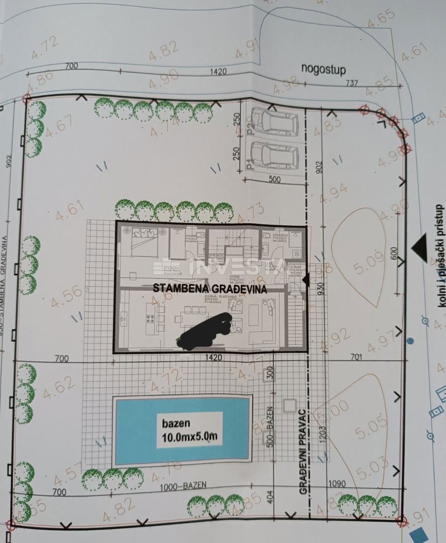 Fažana, zemljišče s gradbenim dovoljenjem, 200 m od morja.