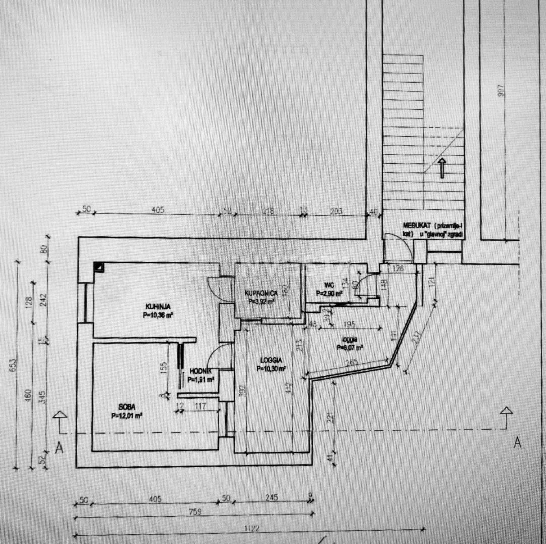Pula, prenovljeno stanovanje v centru, 1. nadstropje, 45 m²