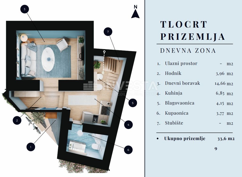 Ližnjan, hiša 85 m2 v fazi prenove