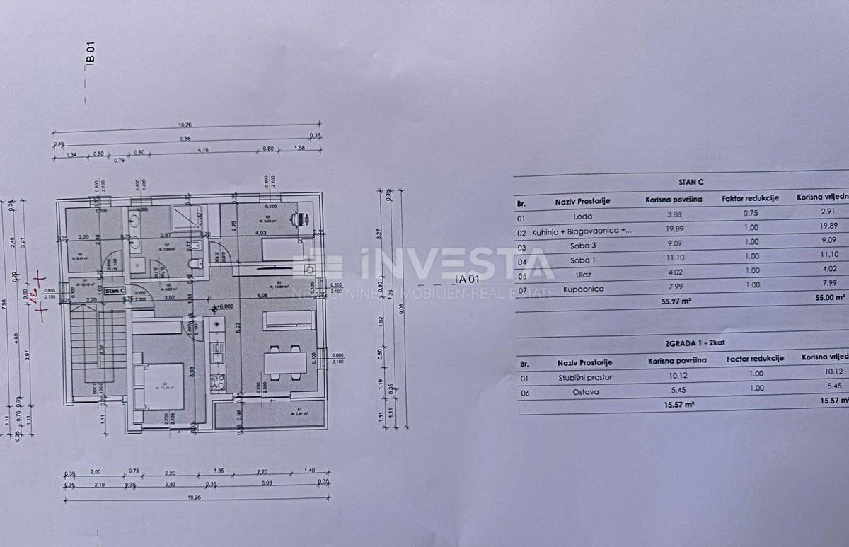 Moderno stanovanje v novogradnji z 2 spalnicama, parkirišče