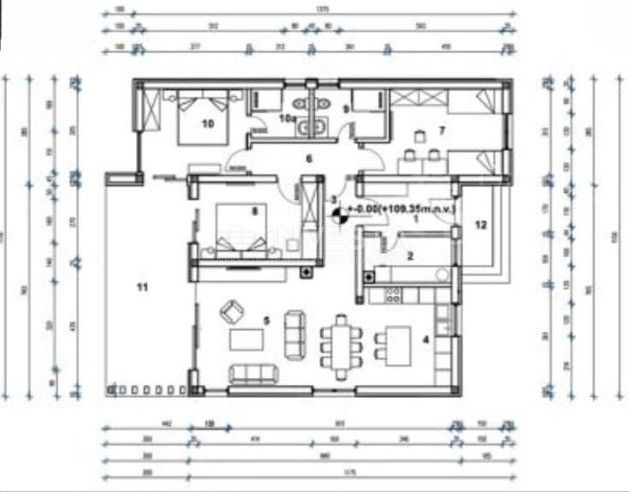 Vodnjan, samostojna pritlična vila z bazenom, novogradnja