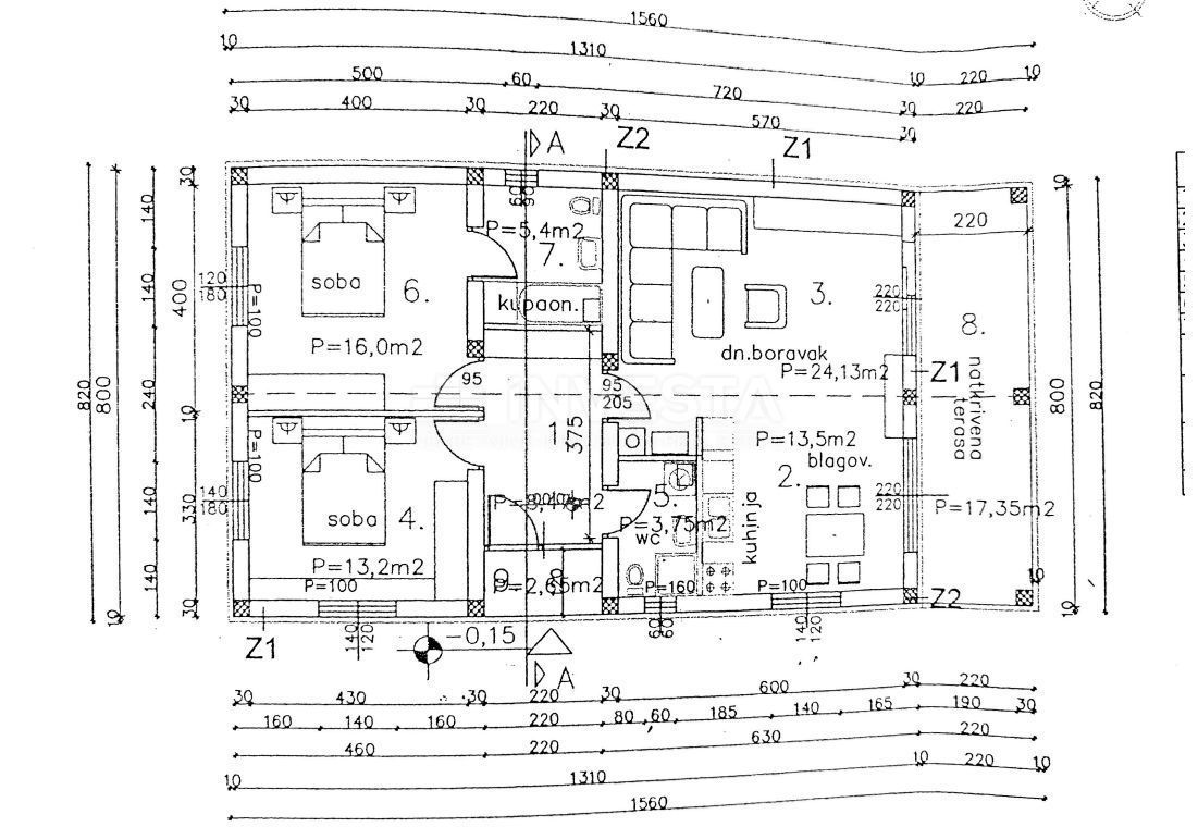 Juršići, zemljišče 20.000 m2 s projektom, pričetek gradnje