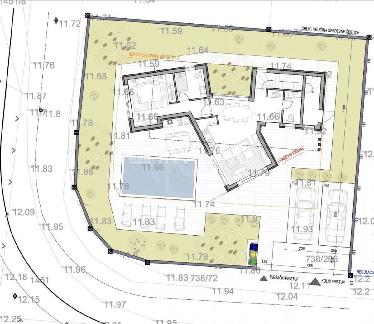 Fažana, gradbena parcela s projektom