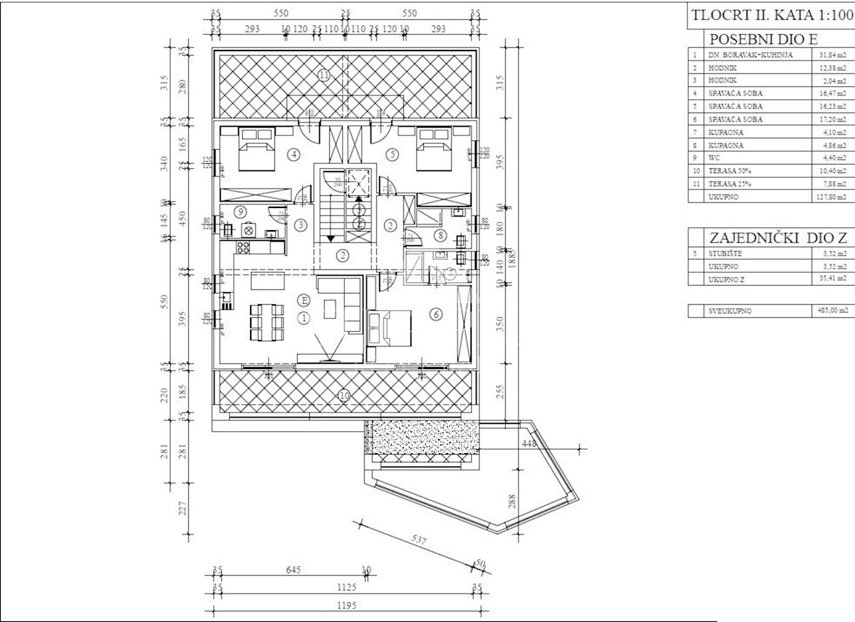 Atraktiven penthouse s pogledom na morje