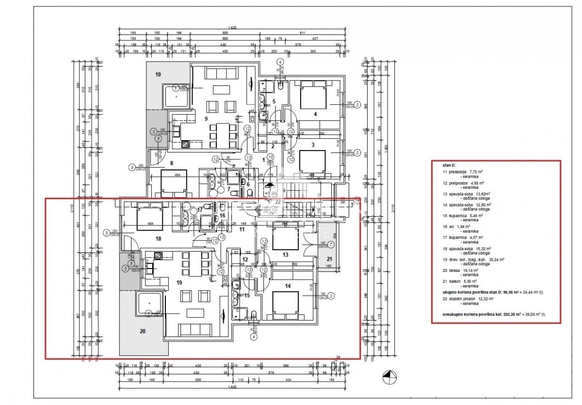 Novo stanovanje v 1. nadstropju s pogledom na morje - okolica Poreča - Apartma D
