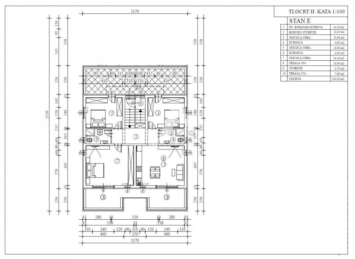 NOVA STANOVANJA - Penthouse  120m2