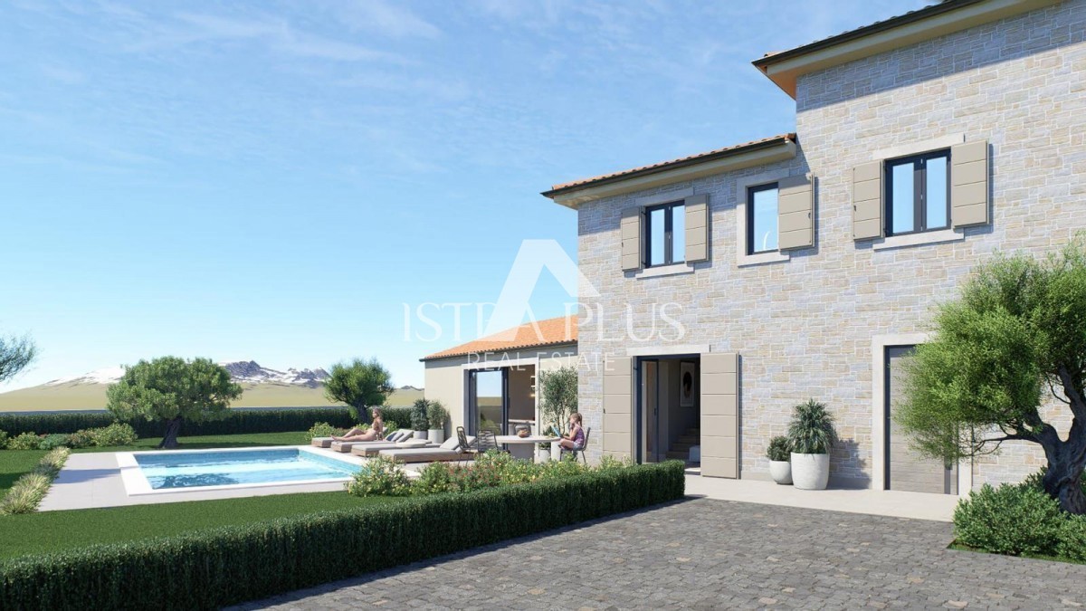 Istra, območje Višnjana - Čudovita mediteranska hiša z bazenom