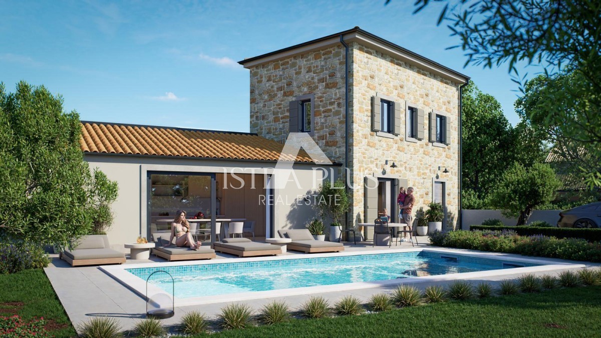 Istra, območje Višnjana - Čudovita mediteranska hiša z bazenom