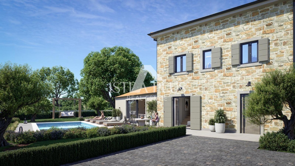 Istra, območje Višnjana - Čudovita mediteranska hiša z bazenom