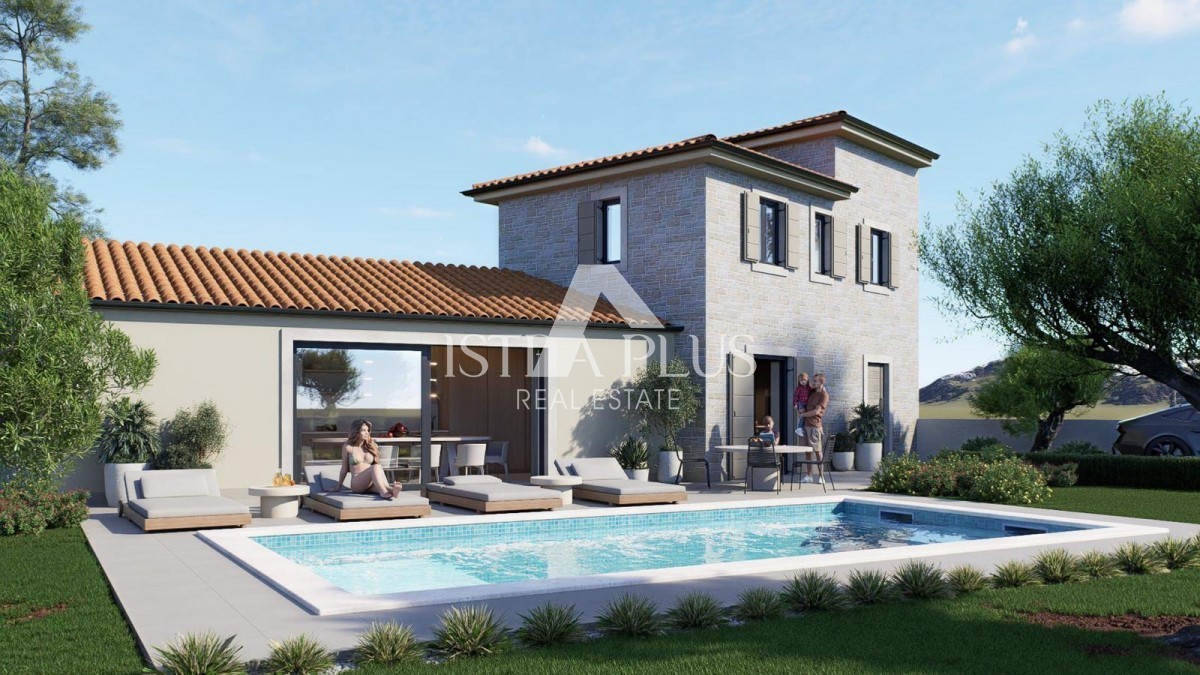 Istra, območje Višnjana - Čudovita mediteranska hiša z bazenom