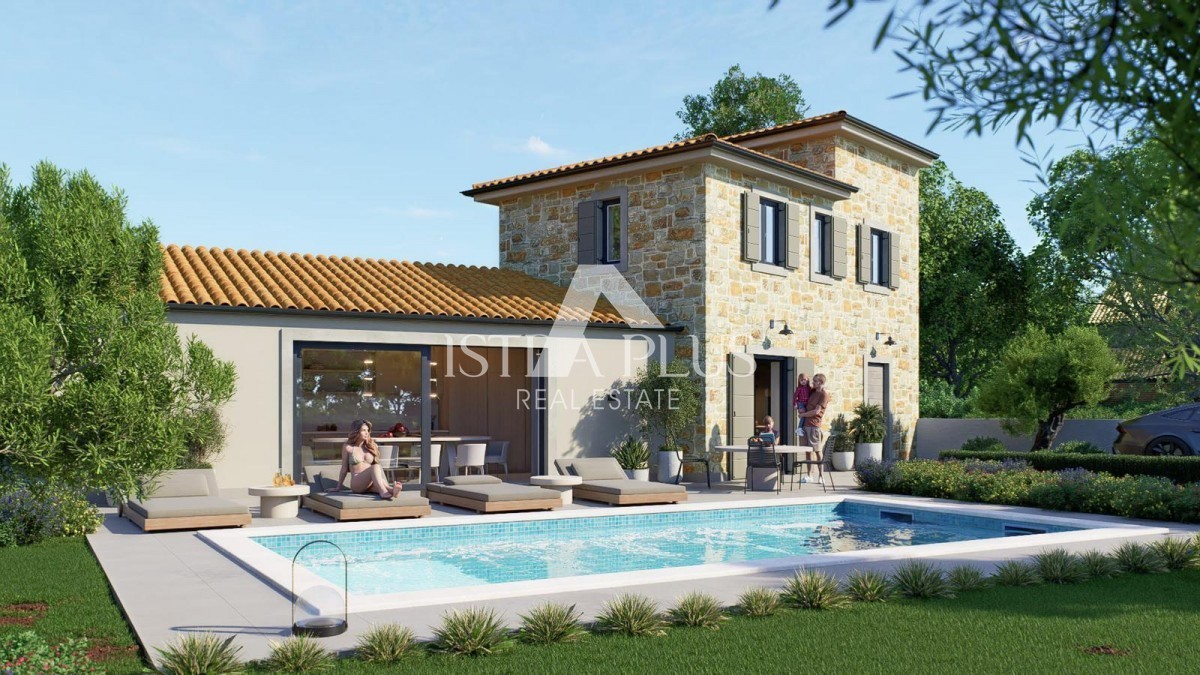 Istra, območje Višnjana - Čudovita mediteranska hiša z bazenom