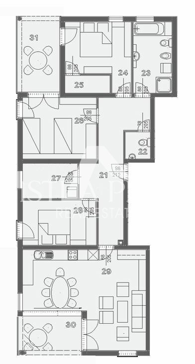 Poreč, stanovanje na odlični lokaciji 300 m od morja