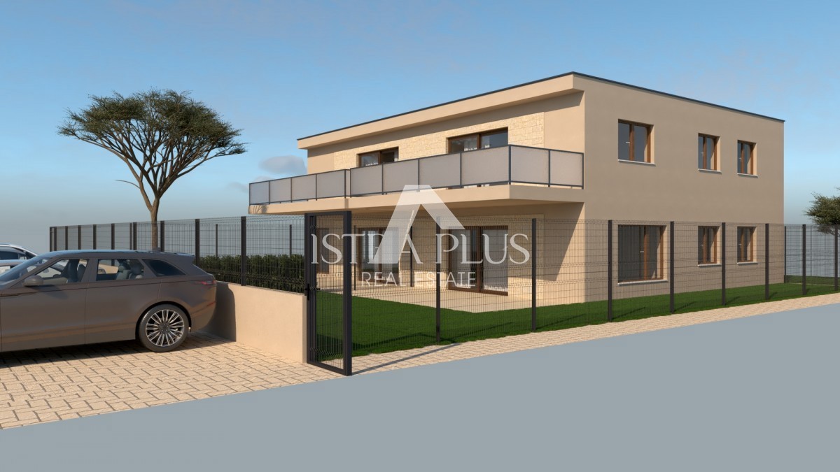 Poreč, predelna stena, odlična lokacija! Stanovanje z 2 spalnicama in zasebnim vrtom velikosti 95 m²