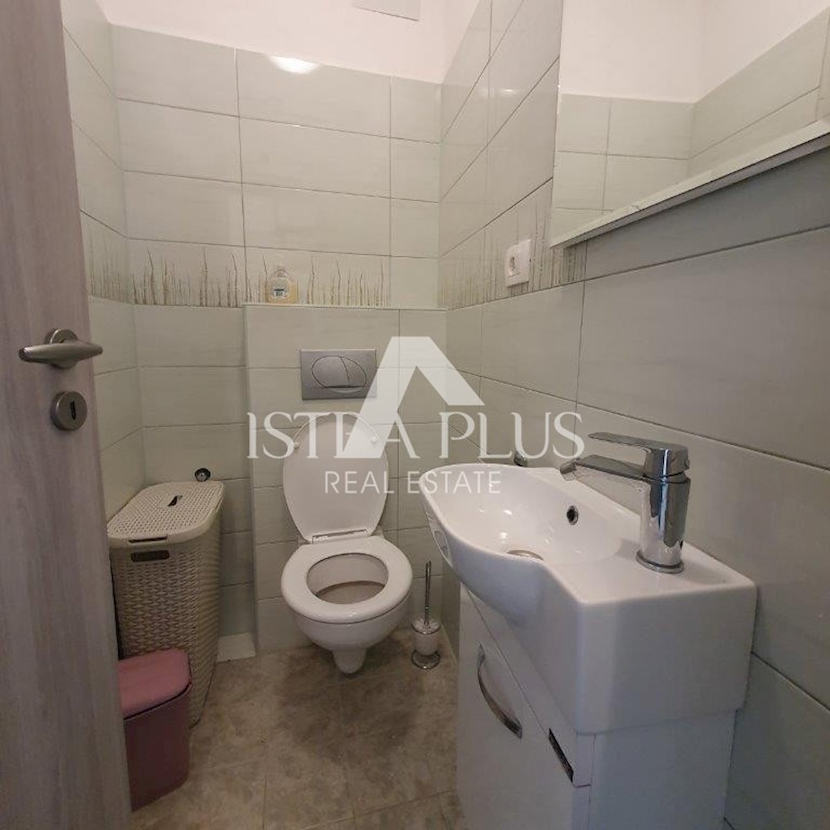 Kamnita hiša z bazenom + apartma, pogled na Motovun