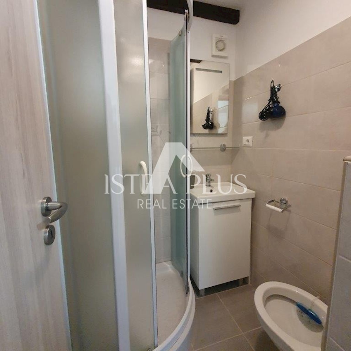 Kamnita hiša z bazenom + apartma, pogled na Motovun