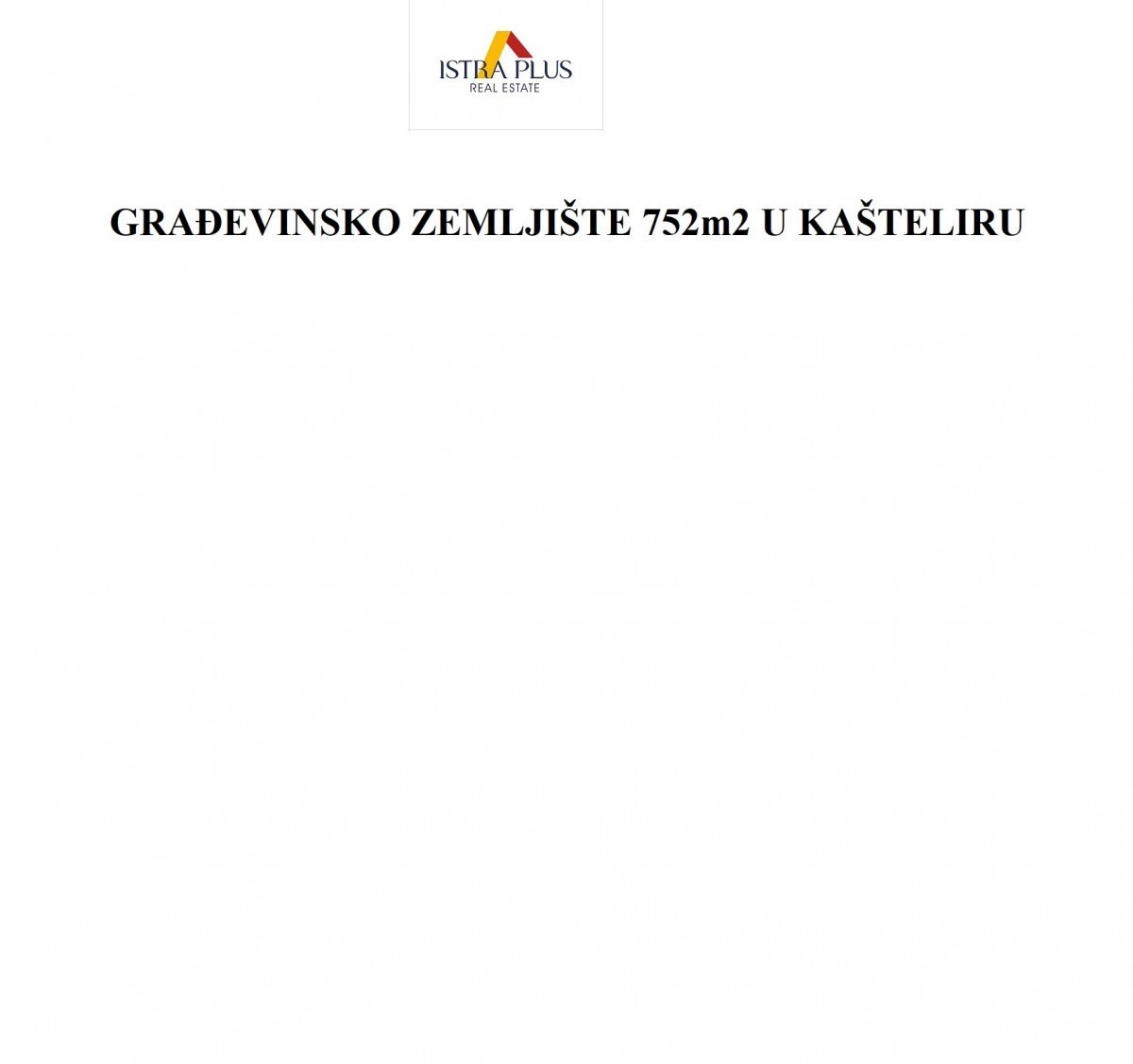 Prodamo gradbeno zemljišče v Kaštelirju pravilne oblike.