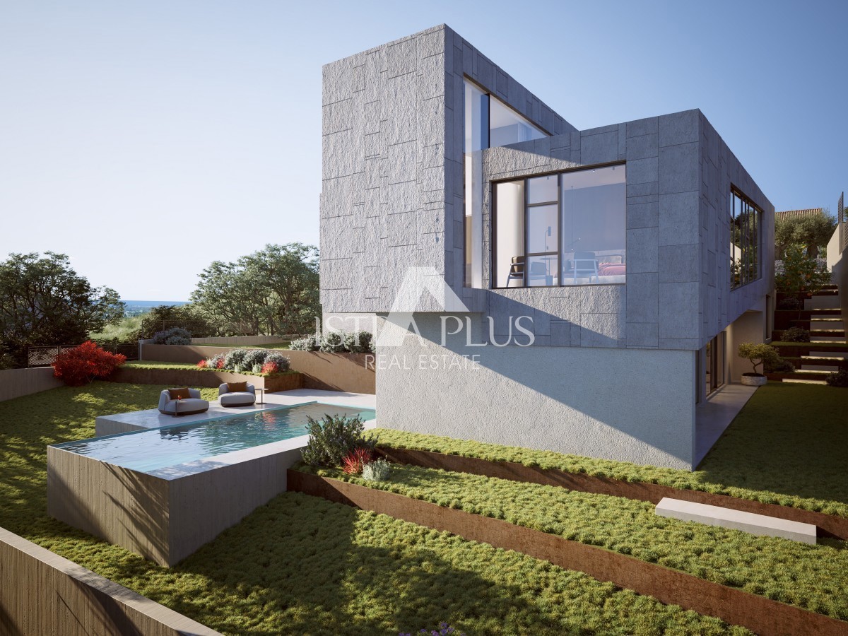 Istra, Poreč 10 km - Gradbeno zemljišče s pogledom na morje in pridobljenim gradbenim dovoljenjem