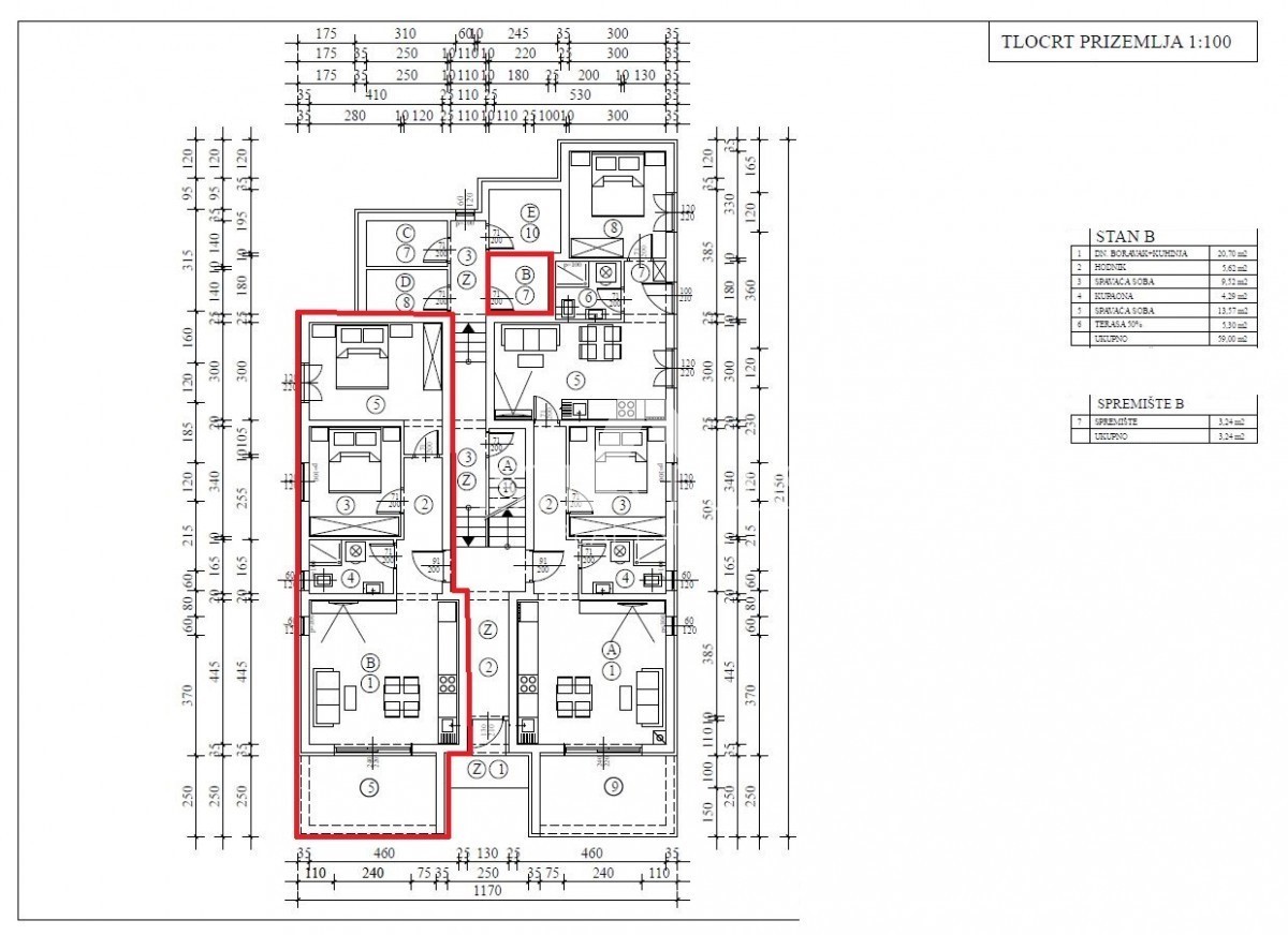 Novo stanovanje - stanovanje v pritličju z 230m2 dvorišča