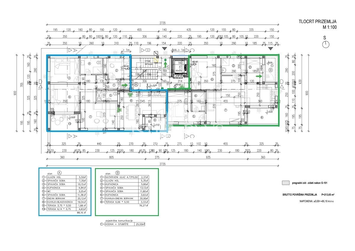 Wohnung im Erdgeschoss mit Garten, Neubau 2 km vom Meer entfernt!!