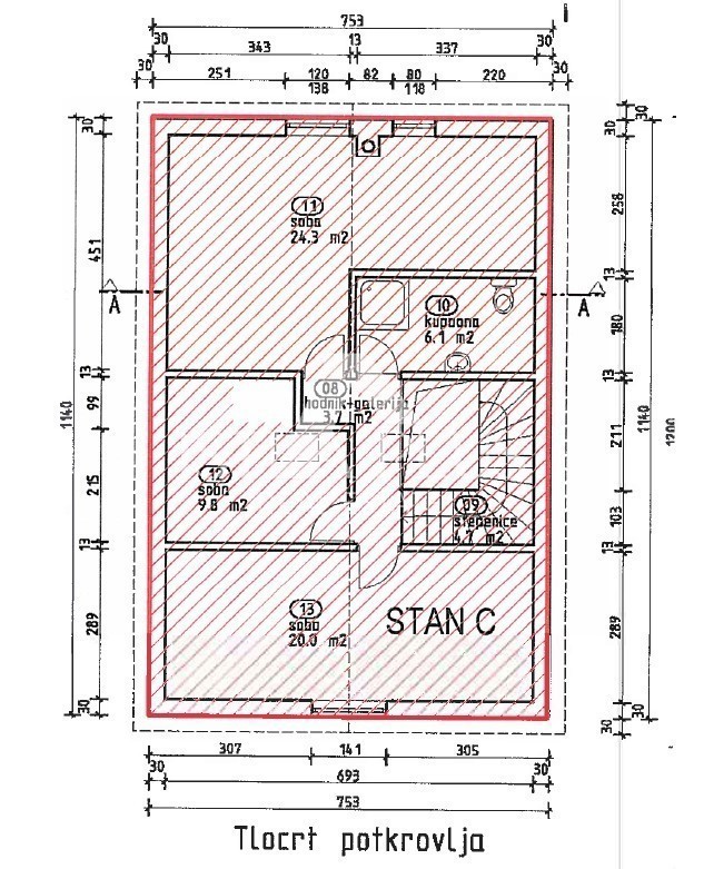 Istra, Poreč, neposredna bližina 4 km - Stanovanje 116m2 z dvoriščem 75m2, CK, 2 parkirni mesti