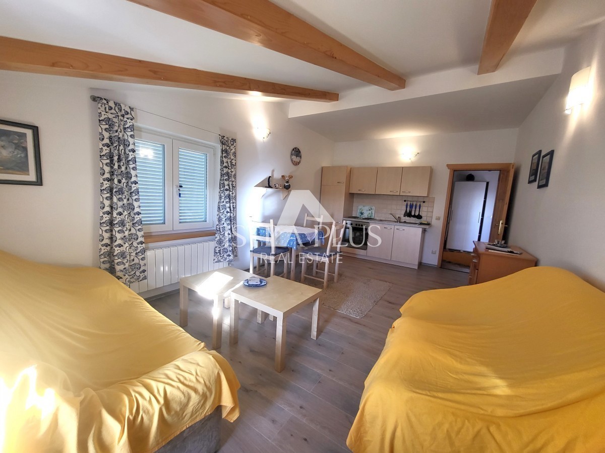 PRILOŽNOST! Lep, velik apartma z dvoriščem - panoramski pogled na morje!!