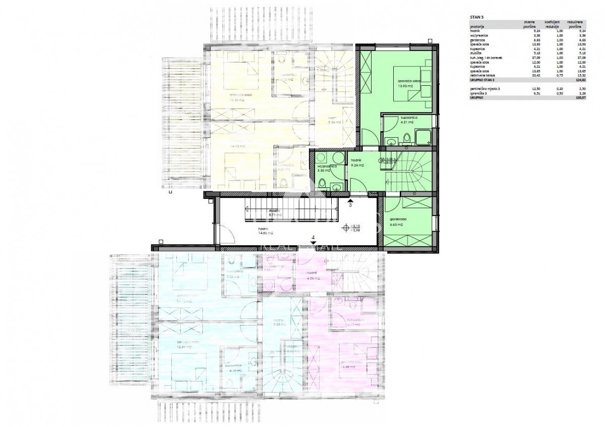 Dvonadstropni apartma s tremi spalnicami in pogledom na morje - Tar Vabriga