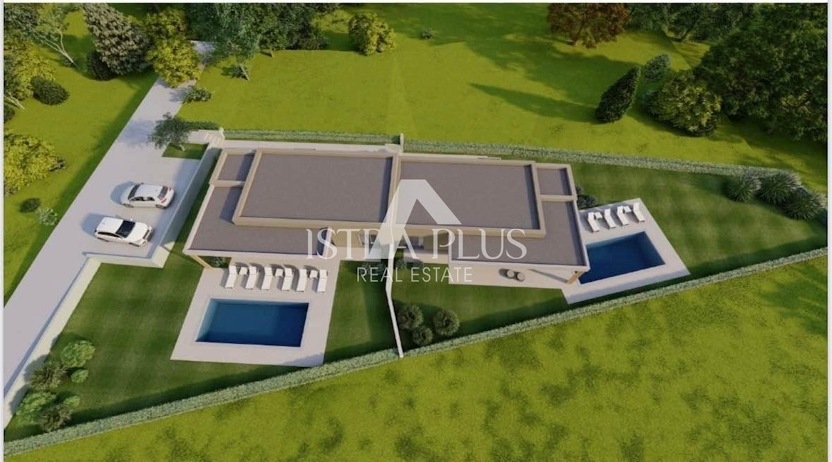 Moderne enonadstropne hiše z bazenom v okolici Tinjana