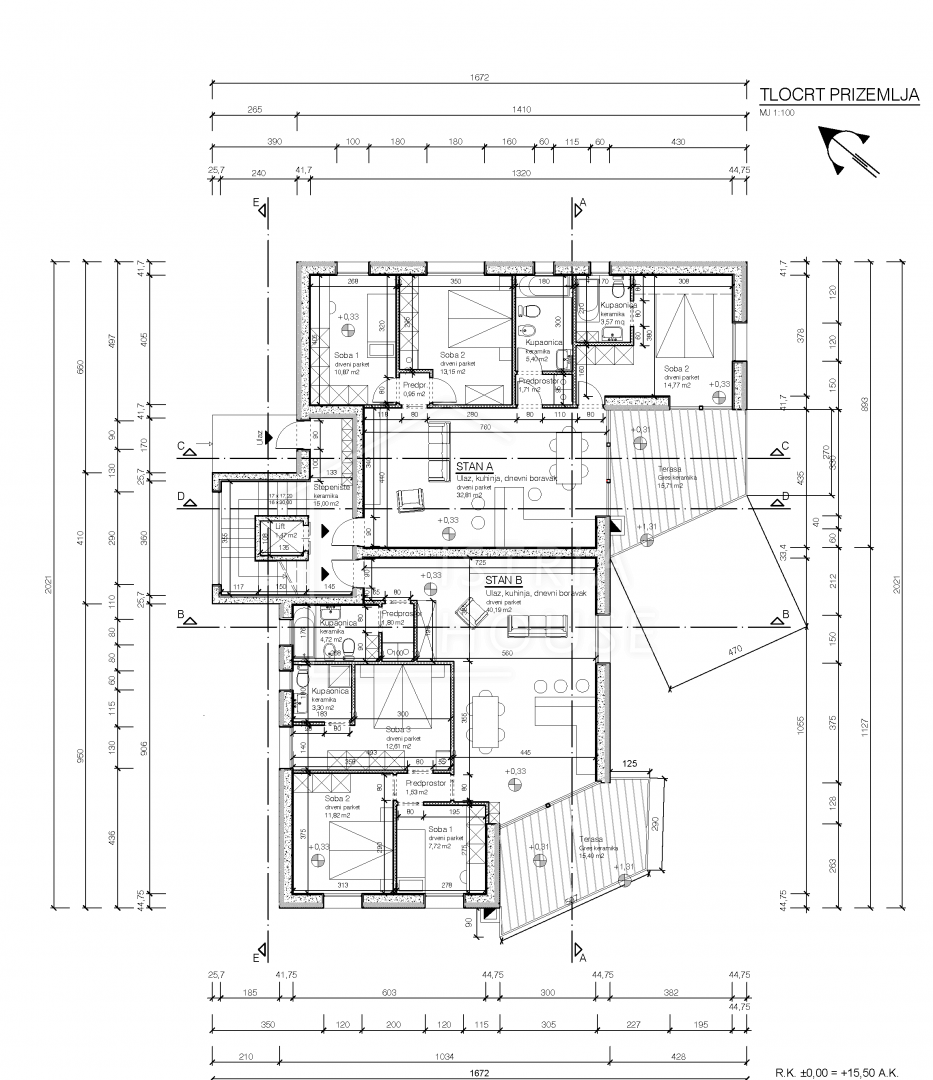 Rovinj, nov apartma 200m od morja s teraso
