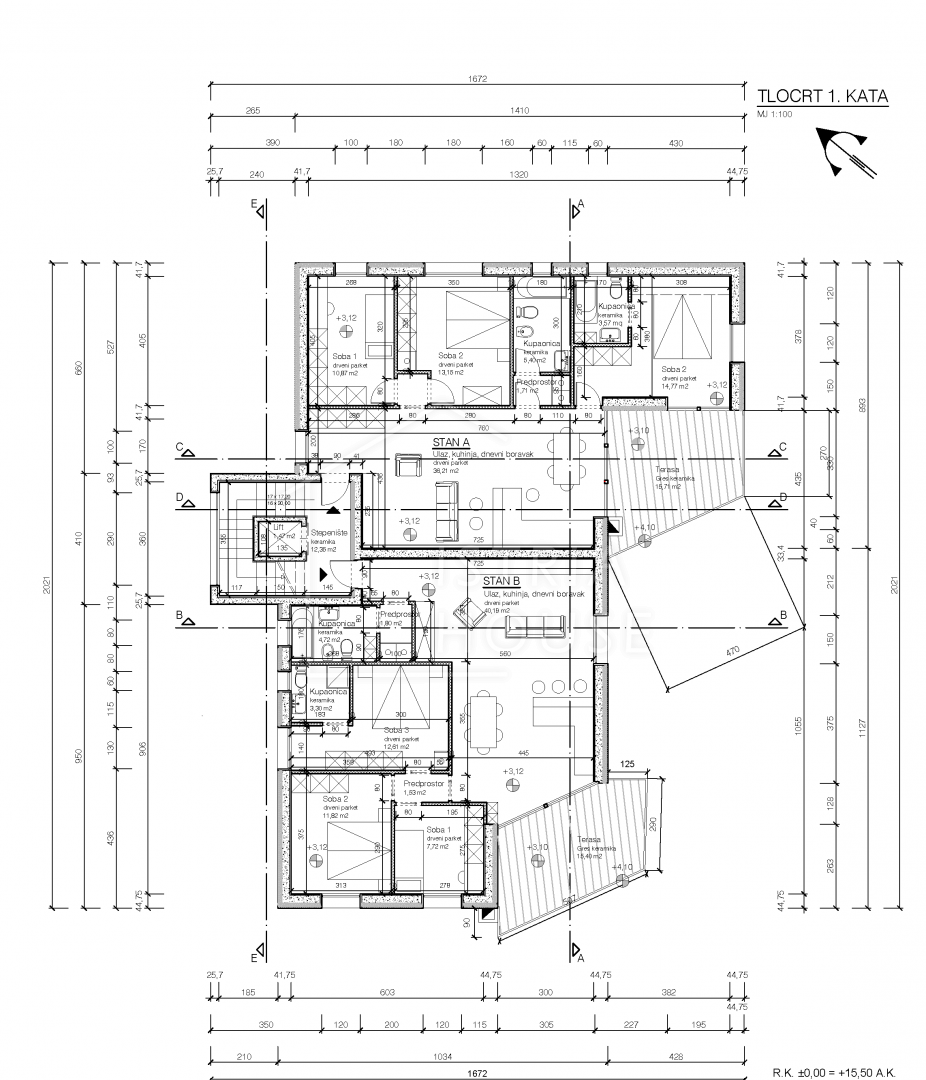 Rovinj, nov apartma 200m od plaže s teraso in pogledom na staro mesto in morje