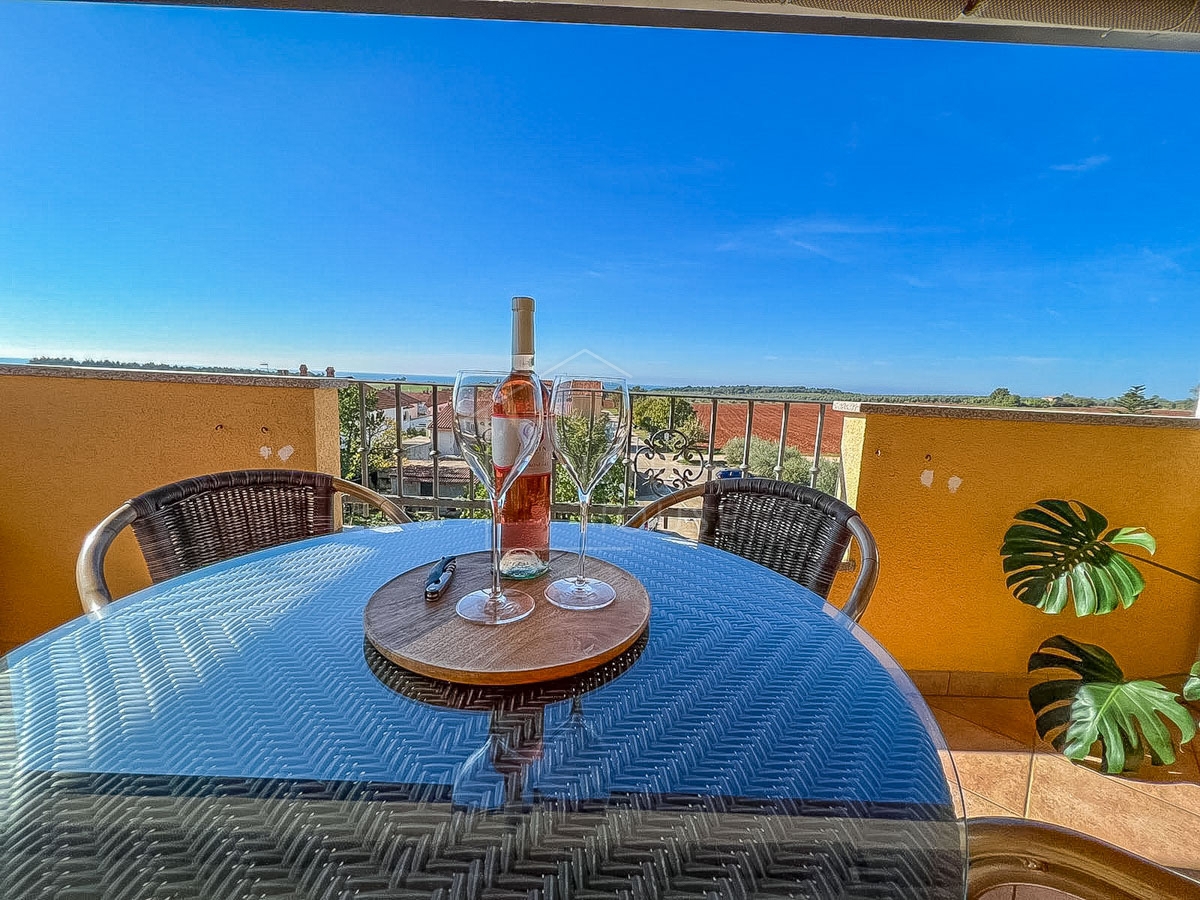 Novigrad, apartment with a large terrace near the beach