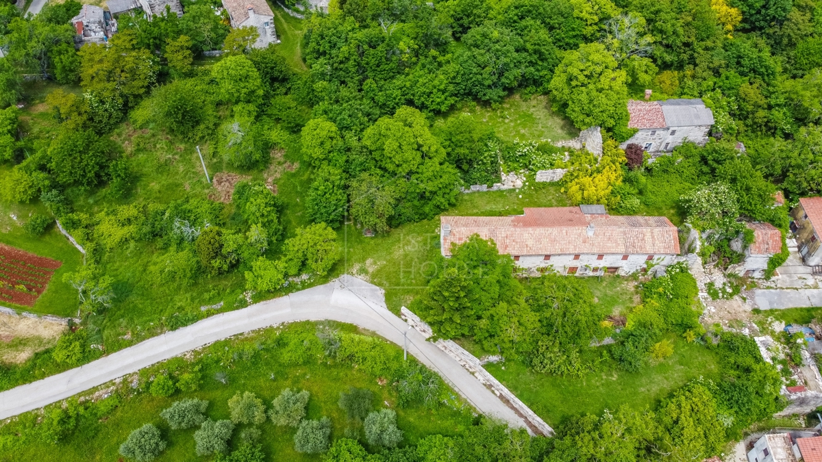 Ekskluzivna, kamnita hiša z veliko parcelo v bližini Oprtlja