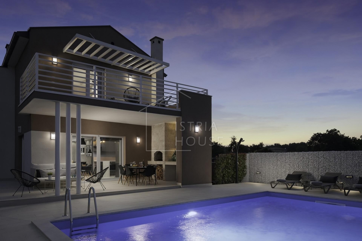 Svetvinčenat, surroundings, modern villa with pool