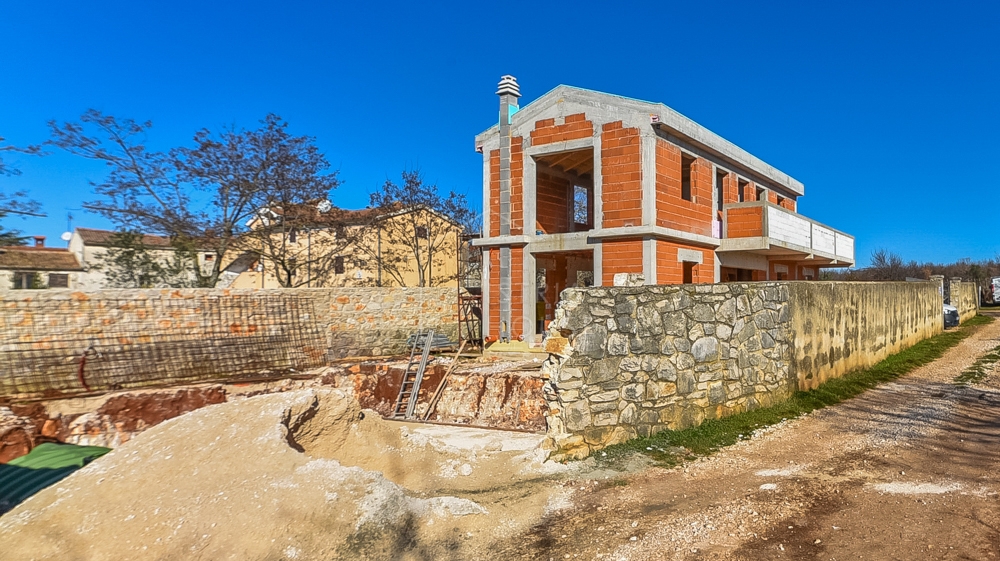 RoRovinj, okolica, dizajnerska vila v izgradnji