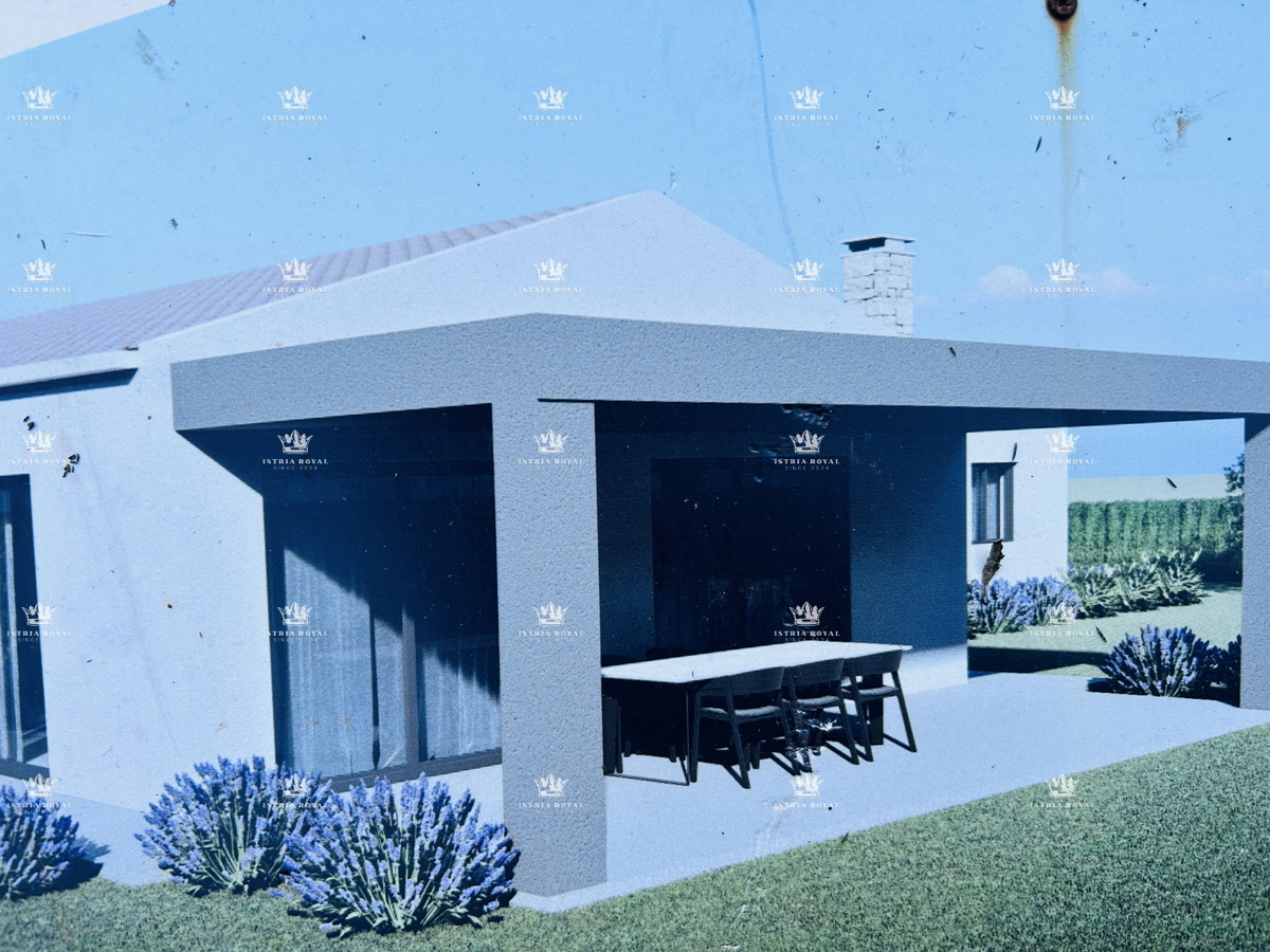 Istra, Karojba – Gradbeno zemljišče 1450 m² s projektom in gradbenim dovoljenjem