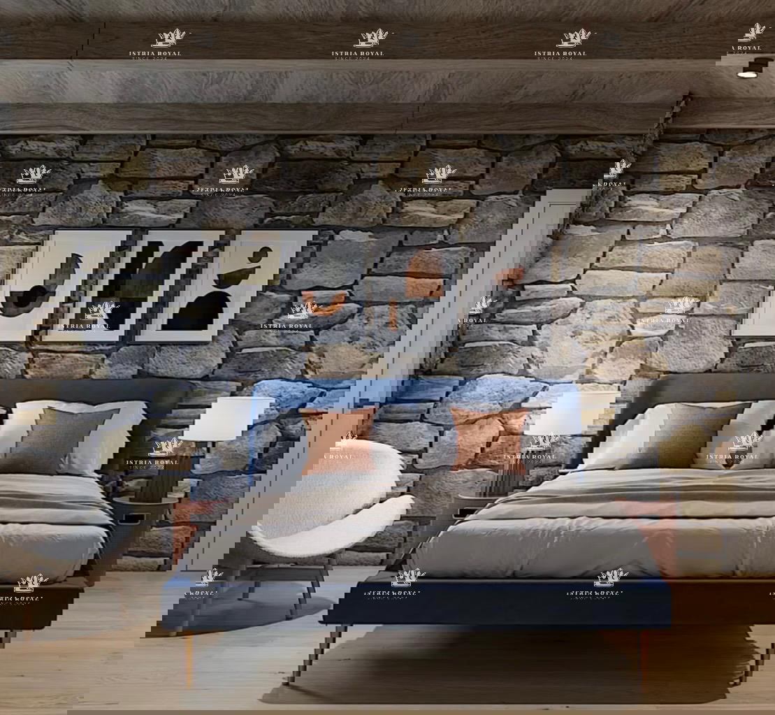 Istra, Kastelir, Rojci, obnovljena stara istrska hiša 183 m2 z bazenom, zemljišče 153 m2, pogled na morje, vinska klet, savna