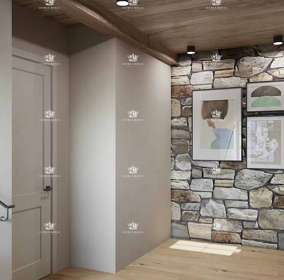 Istra, Kastelir, Rojci, obnovljena stara istrska hiša 183 m2 z bazenom, zemljišče 153 m2, pogled na morje, vinska klet, savna