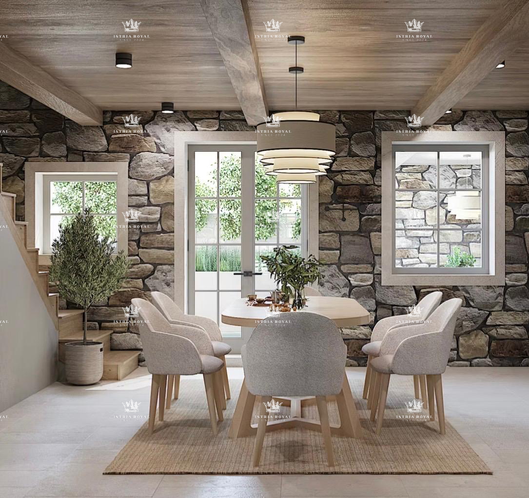 Istra, Kastelir, Rojci, obnovljena stara istrska hiša 183 m2 z bazenom, zemljišče 153 m2, pogled na morje, vinska klet, savna