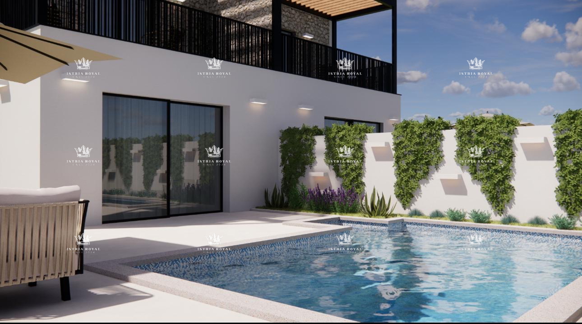 Umag, Valica, luksuzni duplex z bazenom 143 m2, 3SS+DB