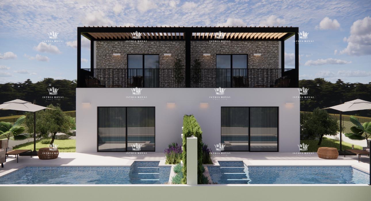 Umag, Valica, luksuzni duplex z bazenom 143 m2, 3SS+DB