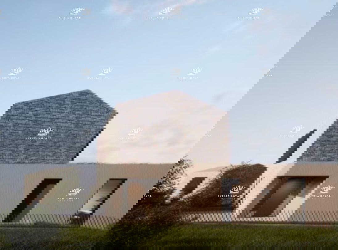 Istra, v bližini Oprtlja, Kalegarići, gradbena parcela 3042 m2 za 4 vile, vsa infrastruktura v neposredni bližini, vrhunska lega