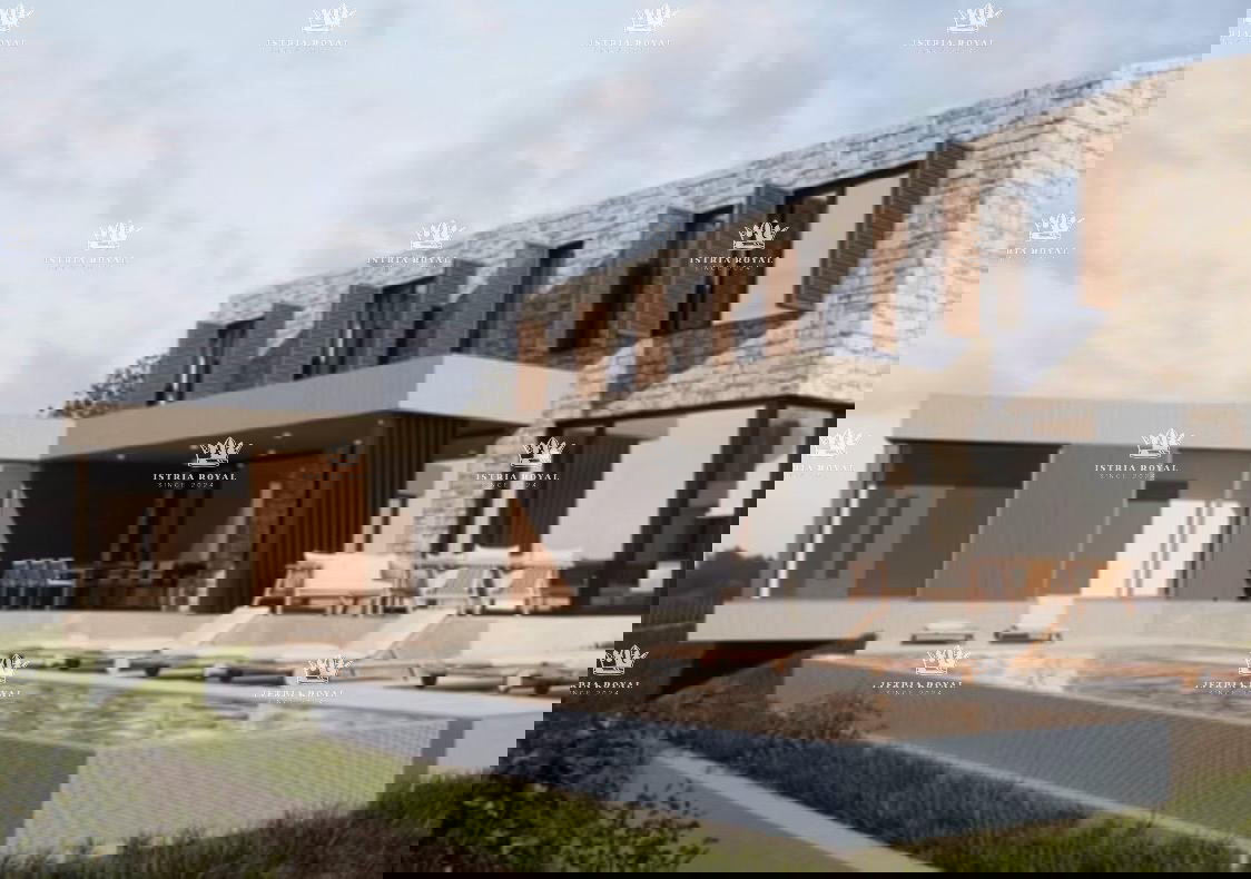 Istra, v bližini Oprtlja, Kalegarići, gradbena parcela 3042 m2 za 4 vile, vsa infrastruktura v neposredni bližini, vrhunska lega