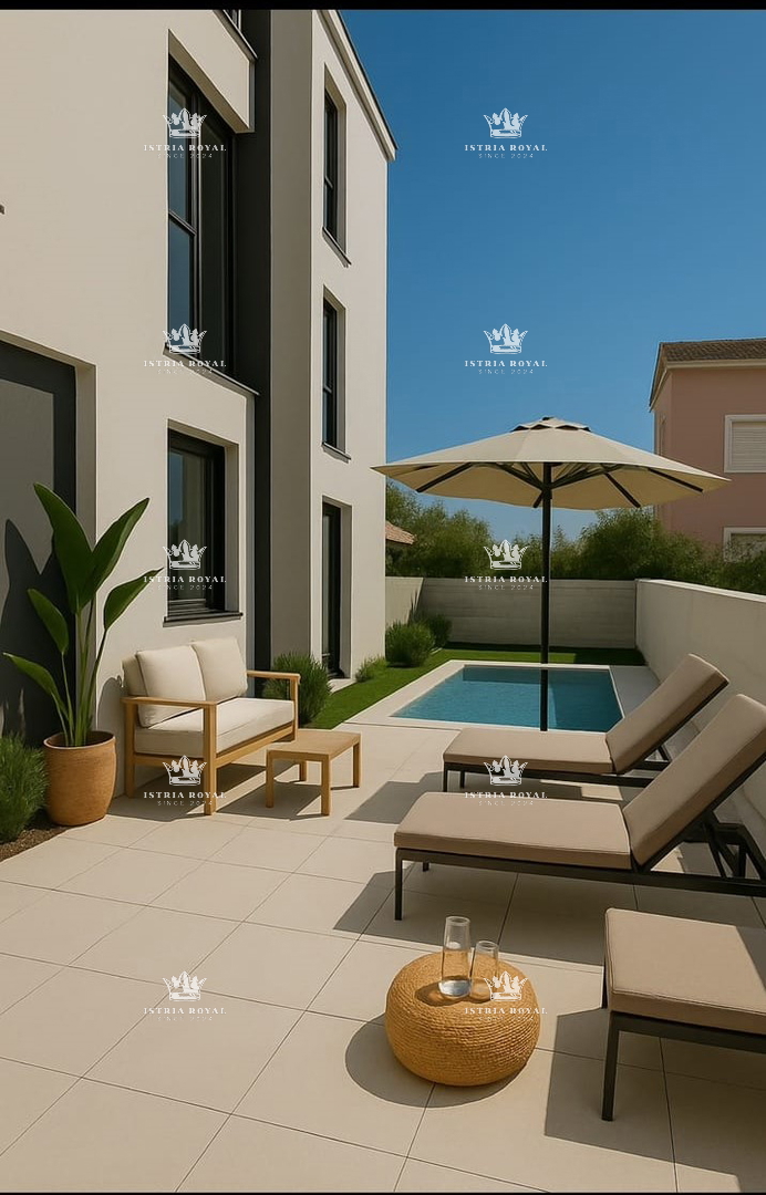 Istra, Medulin, stanovanje v novogradnji z bazenom in vrtom