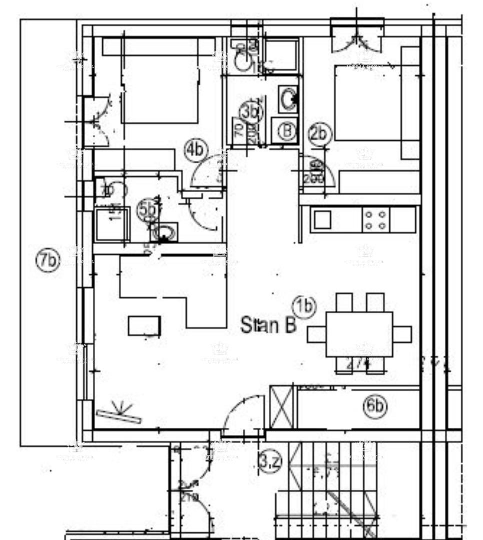 Umag, stanovanje 72 m2, 2 spalnici + dnevni prostor, parkirišče, pogled na morje, novogradnja