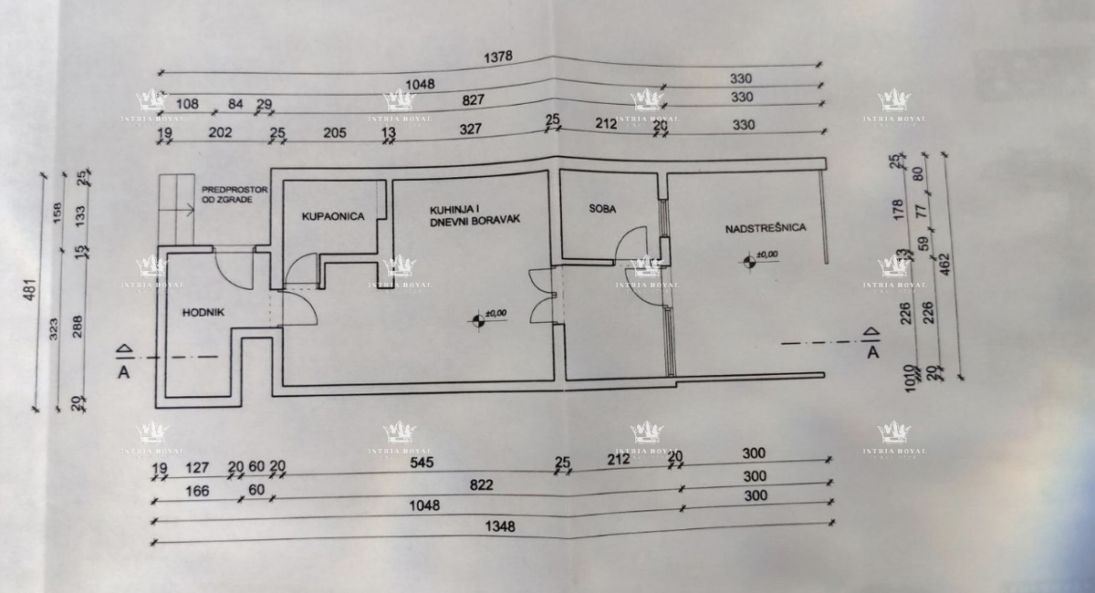 Istra, Mareda, stanovanje 55 m2, 2S+DB, vrt 41 m2, 150 m do plaže, pritličje