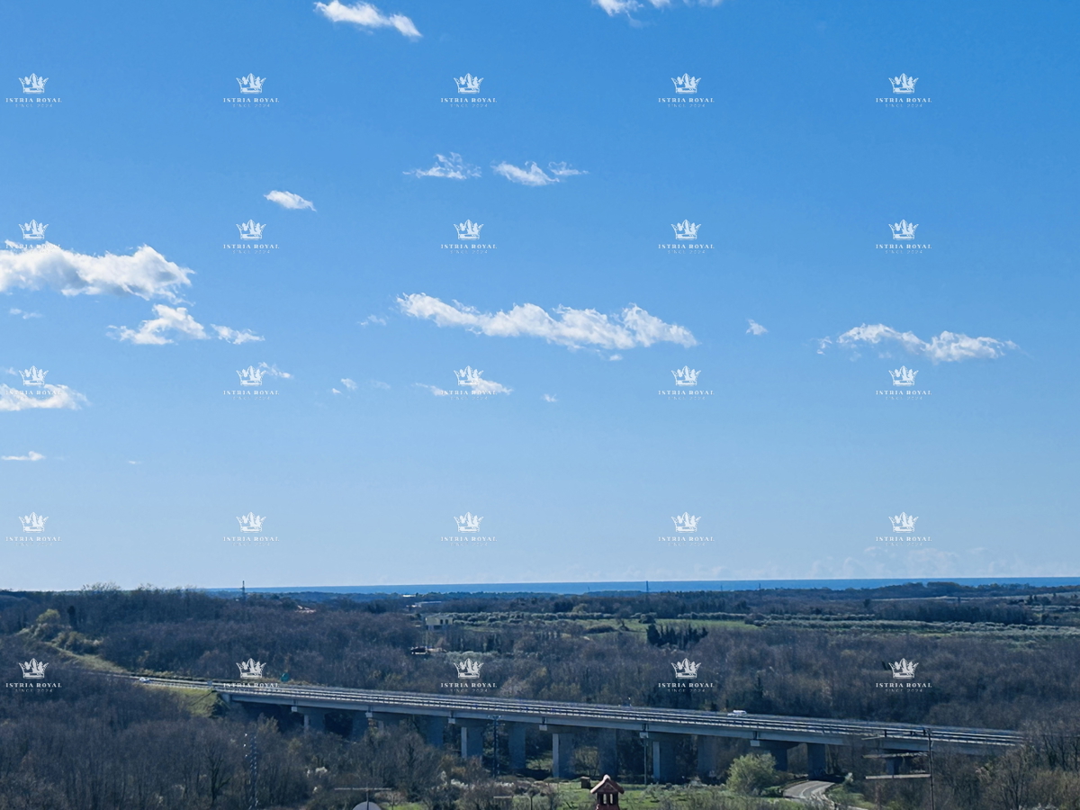 Istra, Brtonigla, stanovanje 102,19 m2, 2 spalnici + dnevna soba, terasa, pogled na morje