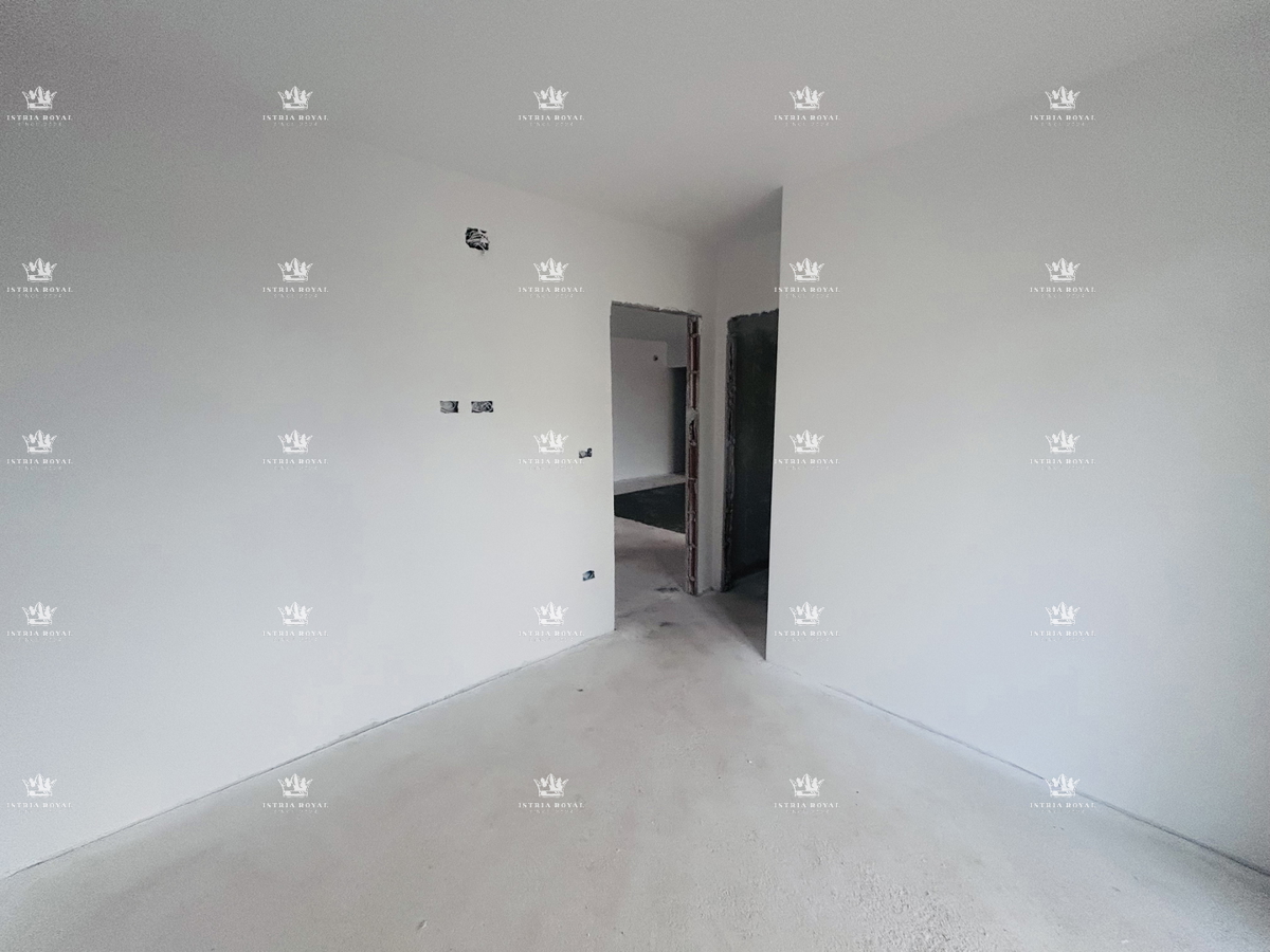 Umag, stanovanje 72 m2, 2 spalnici + dnevni prostor, parkirišče, pogled na morje, novogradnja, 1. nadstropje