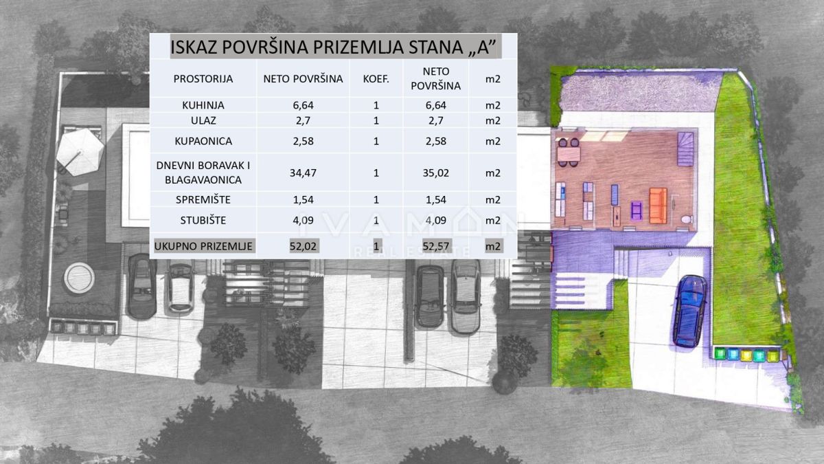 Zadnja sodobna vrstna hiša s tremi spalnicami